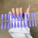 24Tips/Set Matte Super Long Coffin False Nail Artificial Fingernails Fake Nails Nail Beauty Finger Manicure Free Shipping Items