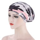2021 New Elastic Fashion Turban Hat Solid Color Women Warm Winter Headscarf Bonnet Inner Hijabs Cap Muslim Hijab femme Wrap Head