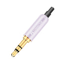 1pc Aluminum Jack 3.5 Earphone Plug with Tail plug clamps 3.5mm 3 pole Stereo Male Plug Gold Plated Wire Connector