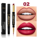 2 IN 1 Lip Liner Waterproof Matte Lipstick Pencil Contour Tint Sexy Red Matte Long Lasting Moisturizer Lipliner Cosmetics TSLM1