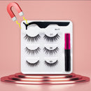 3Pairs Magnetic Lashes 3D Mink Eyelashes Wholesale Fake Eyelashes Magnetic Eyeliner With Tweezer Makeup Set For Beauty Faux Cils