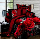 Home textiles cotton Leopard grain rose 3D bedding sets King size 4 Pcs of duvet cover bed sheet pillowcase bedclothes