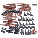 MOC Military SWAT Weapon WW2 Toy Gun Sandbag Cannon Building Blocks Bricks Toys for Children Kids Gifts DIY Toy Military