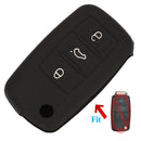 Jingyuqin 2/3B Silicone Car Key Cover For Volkswagen VW Golf 4 5 6 7 Jetta POLO Passat Superb Tiguan Beetle Touran Skoda Seat