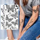Sexy Black Henna Temporary Tattoos For Women Girls Body Art Decoration Fake Jewelry Chains Waterproof Mandala Flower Tatoos Kit