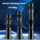 10-300x40 Metal Monocular HD Zoom Telescope Portable Telescope Powerful Binoculars with Tripod&Phone Holder for Camping Travel