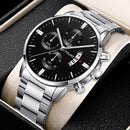 reloj hombre Fashion Men Stainless Steel Watch Luxury Calendar Quartz Wristwatch Business Watches Man Clock relogio masculino