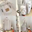 JULYCCINO Multifunction Double Zipper Women Backpack Teenager Girls Laptop Backpack Student Shoulder Bag Korean Style Schoolbag