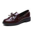 Spring Flats Women Shoes Bowtie Loafers Patent Leather Women&