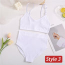 2PC Underwear Set Women Seamless Bra Set Wireless Bra Sexy High Waisted Female Underpants Comfortable Basic Bralette Lingerie