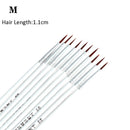 20Pcs Makeup Drawing Pen Nail Art Brush Fine Hand Painted Thin Hook Line Pen Nylon Brush Acrylic Painting Pen Nail Art Supplies