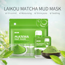 LAIKOU 7pcs Matcha Green Clay Mud Face Mask Anti wrinkle Night Facial Packs dark circle Moisturize Anti-Aging Mask for facecare