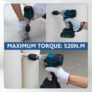 Brushless Cordless Electric Impact Wrench 18V Rechargeable Wrench Power Tool Compatible with Makita Battery Electric wrench