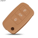Jingyuqin 2/3B Silicone Car Key Cover For Volkswagen VW Golf 4 5 6 7 Jetta POLO Passat Superb Tiguan Beetle Touran Skoda Seat