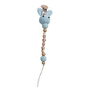1pc Crochet Bunny Baby Pacifier Clip Chain BPA Free Wooden Beads Appease Soother Chain Clips Newborn Dummy Holder Nipple Clip