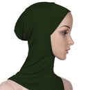 New Fashion Muslim Underscarf Women Veil Hijab Islamic Soft Cotton Solid Color Elastic Comfortable Breathable Casual Turbans
