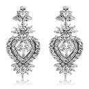 Body Jewelry LO1447 Rhodium Brass Jewelry Sets with AAA Grade CZ