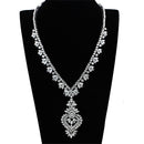 Body Jewelry LO1447 Rhodium Brass Jewelry Sets with AAA Grade CZ