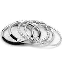 Charm Bangle LO3640 Stainless Steel Bangle with AAA Grade CZ