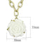 Gold Necklace For Women LO3661 Gold & Brush Brass Necklace with Synthetic