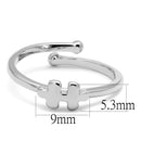 Purity Rings LO4027 Rhodium Brass Ring