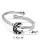 Best Engagement Rings LO4045 Rhodium Brass Ring with Top Grade Crystal