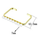 Gold Bangle Bracelet LO4232 Gold Brass Bangle with Synthetic in White