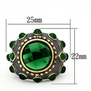 Vintage Wedding Rings LOA881 Reverse Two-Tone Brass Ring