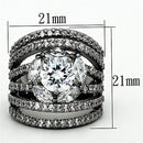 Vintage Wedding Rings LOA895 Ruthenium Brass Ring with AAA Grade CZ