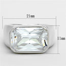 Silver Wedding Rings LOS671 Silver 925 Sterling Silver Ring with CZ