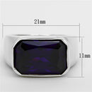 Silver Wedding Rings LOS672 Silver 925 Sterling Silver Ring with CZ