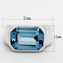 Silver Wedding Rings LOS673 Silver 925 Sterling Silver Ring with Synthetic