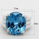 Silver Wedding Rings LOS676 Silver 925 Sterling Silver Ring with Synthetic