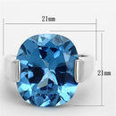 Silver Wedding Rings LOS687 Silver 925 Sterling Silver Ring with Synthetic