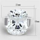 Silver Wedding Rings LOS688 Silver 925 Sterling Silver Ring with CZ