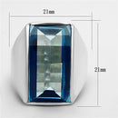 Silver Wedding Rings LOS691 Silver 925 Sterling Silver Ring with Synthetic