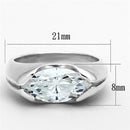 Silver Wedding Rings LOS704 Silver 925 Sterling Silver Ring with CZ
