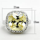 Silver Wedding Rings LOS718 Silver 925 Sterling Silver Ring & CZ
