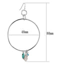 Silver Dangle Earrings LOS790 Silver 925 Sterling Silver Earrings with Synthetic
