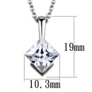Sterling Silver Necklace LOS849 Rhodium 925 Sterling Silver Necklace