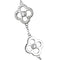 Sterling Silver Necklace LOS874 Rhodium 925 Sterling Silver Necklace with Crystal
