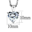 Silver Pendant Necklace LOS889 Rhodium 925 Sterling Silver Chain Pendant