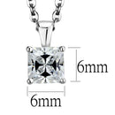 Silver Pendant Necklace LOS893 Rhodium 925 Sterling Silver Chain Pendant