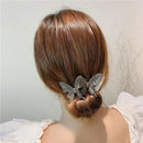 MISANANRYNE Flower Wedding Bridal Rhinestone Head Artifact Flower Hair Bud Tied Half Ball Pins Clips Women Hair Accessory
