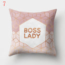 Nordic Style Geometric Printed Cushion Cover Polyester Throw Pillow Cases for Sofa Car Black Home Decorative Pillowcase 45*45cm