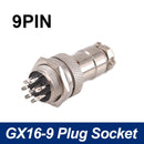 5/8" GX16 Aviation Circular Connector 2Pin3pin4pin 5pin6pin7pin8pin9pin10pin Male & Female Diameter 16mm L73 RS765 DF16 M16