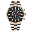Fashion Mens Sports Watches Luxury Men Business Stainless Steel Quartz Wristwatch Man Casual Leather Watch relogio masculino