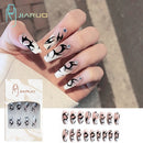 Fake Nails Art Nail Tips Press on False with Designs Set Full Cover Artificial Short Packaging Kiss Display Clear Tipsy Stick