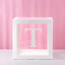 Baby Shower Box Custom Alphabet Name Transparent Balloon Box Birthday Party Decoration Kids DIY Wedding Baby Shower Suppiles