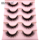 2022 New 5 pairs natural false eyelashes fake lashes long makeup 3d mink lashes eyelash extension mink eyelashes short eyelashes